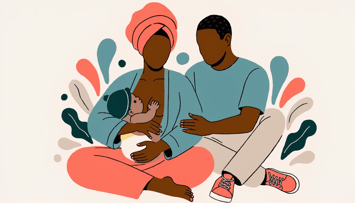 Ilustracja do artykulu „Problem z wędzidełkiem – przypadek trzymiesięcznej Gabrysi" – spokojna ilustracja medyczna w stylu editorial.