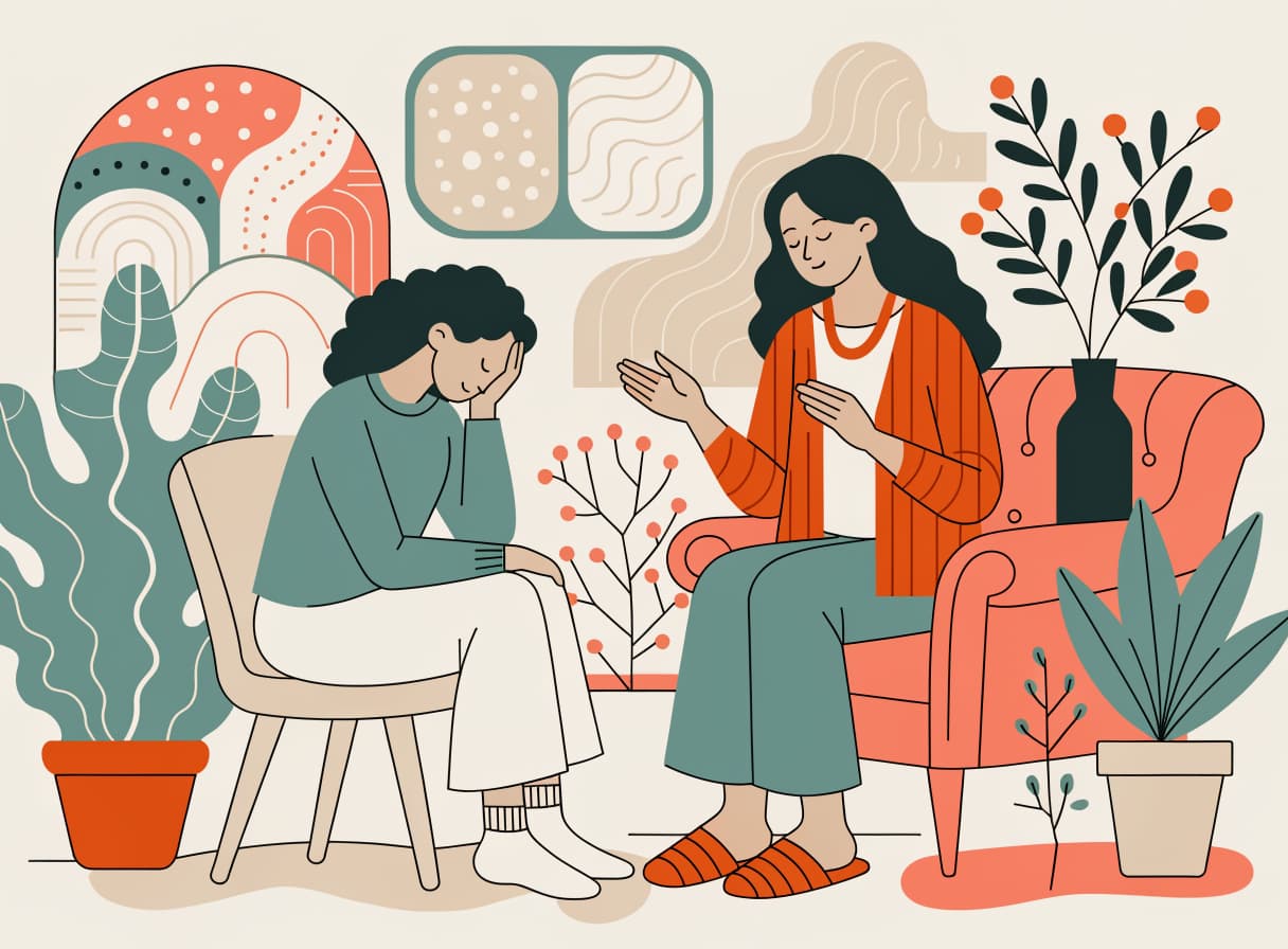 Ilustracja do sekcji „Ćwiczenia oddechowe metodą Buteyki" – sesja terapeutyczna, temat: ćwiczenia oddechowe metodą buteyki.