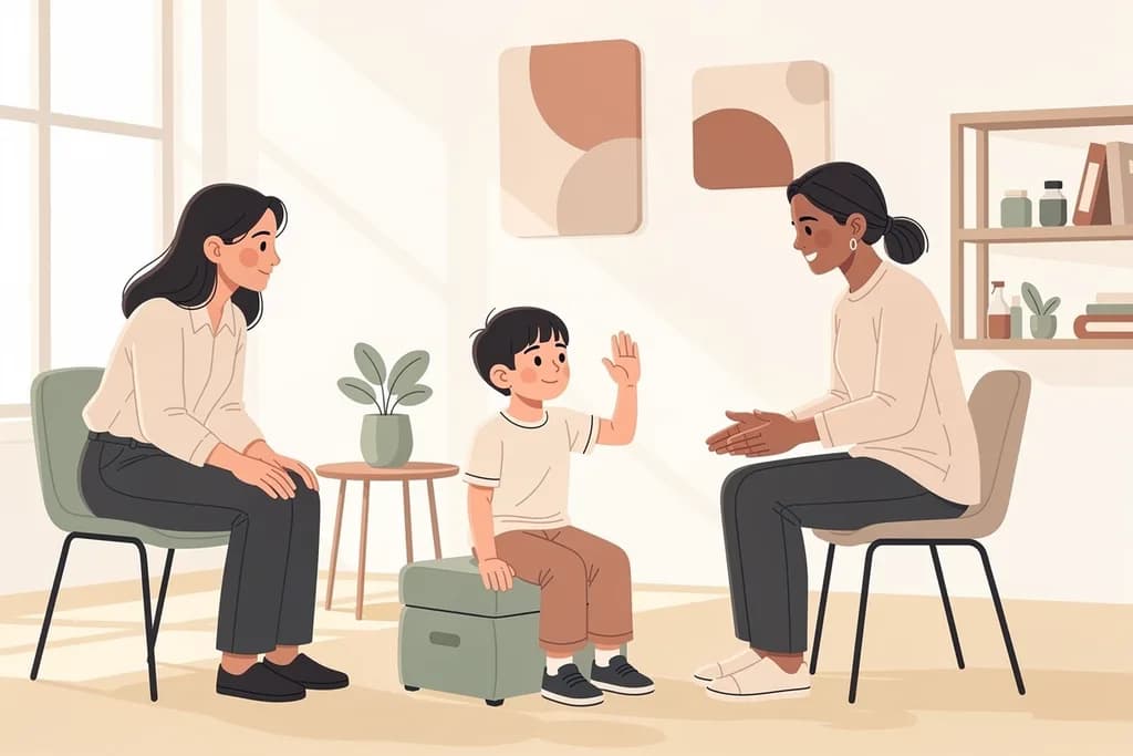 Dziecko mówi stop podczas wizyty